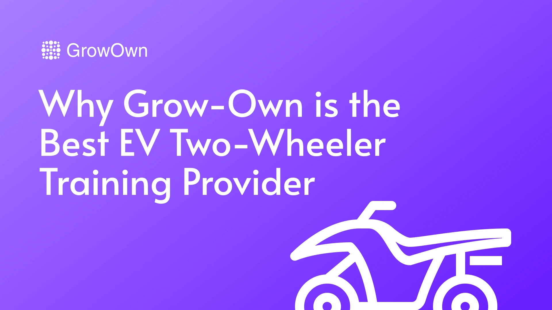 best ev two wheeler training provide