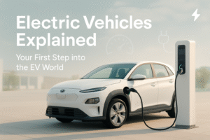 Electric Vehicles - Beginner (Learn the Fundamentals) 20250806 1321 Modern Electric Vehicle Charging simple compose 01k1z5radded8vcczt8tzfcj3h